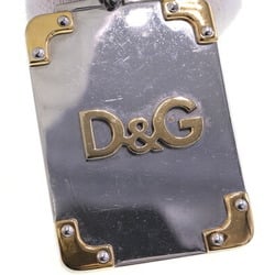 Dolce & Gabbana Necklace Plate Silver Gold Metal Pendant Choker D&G Women Men DOLCE GABBANA