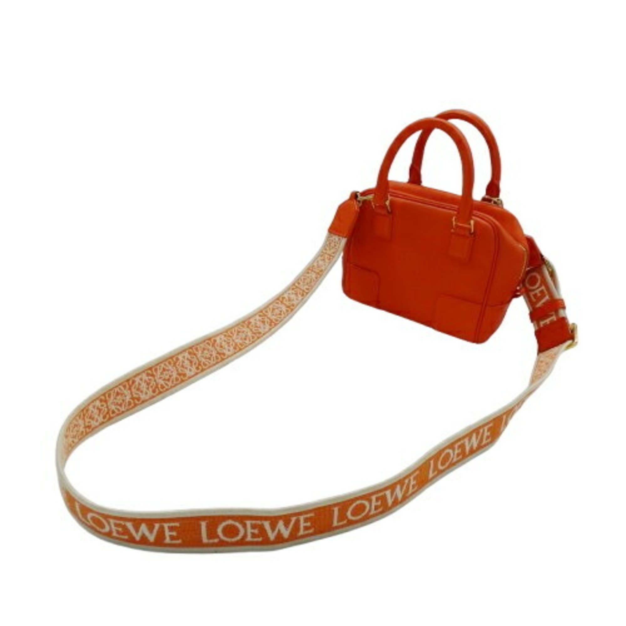 LOEWE Women's Bag Handbag Shoulder 2way Leather Amazona 16 Orange