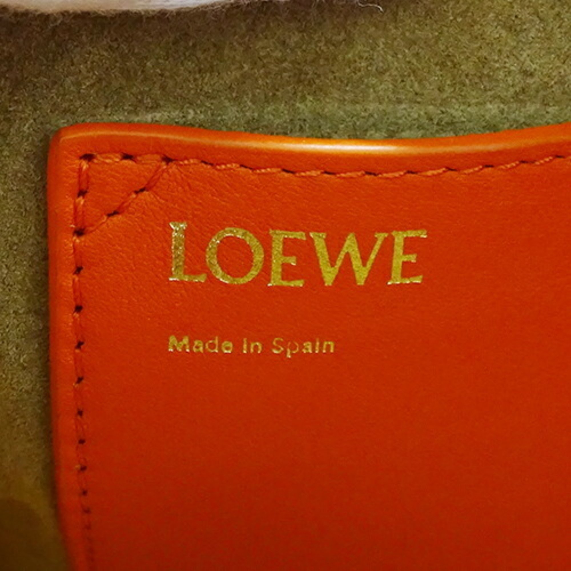 LOEWE Women's Bag Handbag Shoulder 2way Leather Amazona 16 Orange