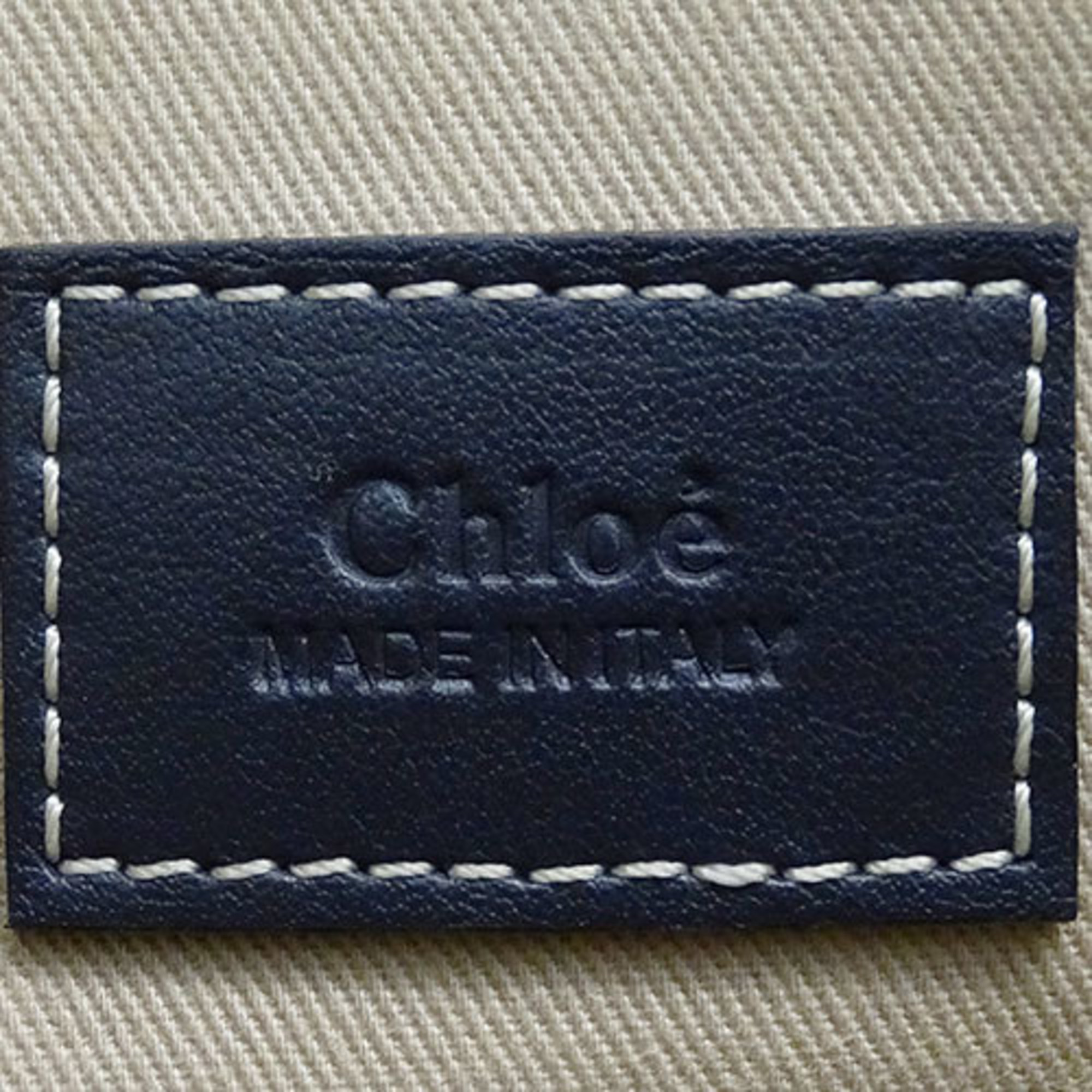 Chloé Chloe Bags for Women and Men, Handbags, Canvas, Woody Small Tote, Ivory, Navy, S385E66V91J, Outing