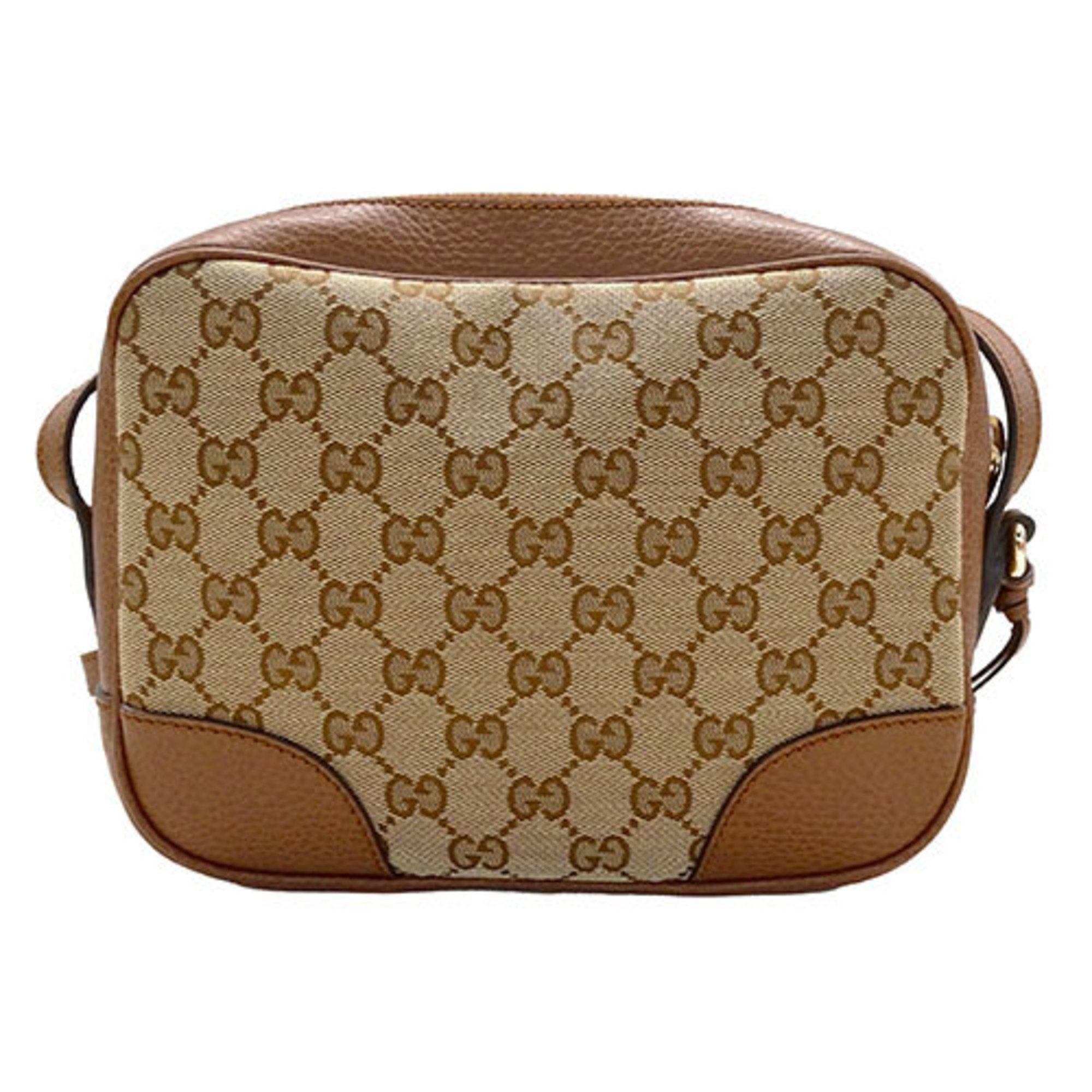 GUCCI Women's Shoulder Bag GG Canvas Brown 449413