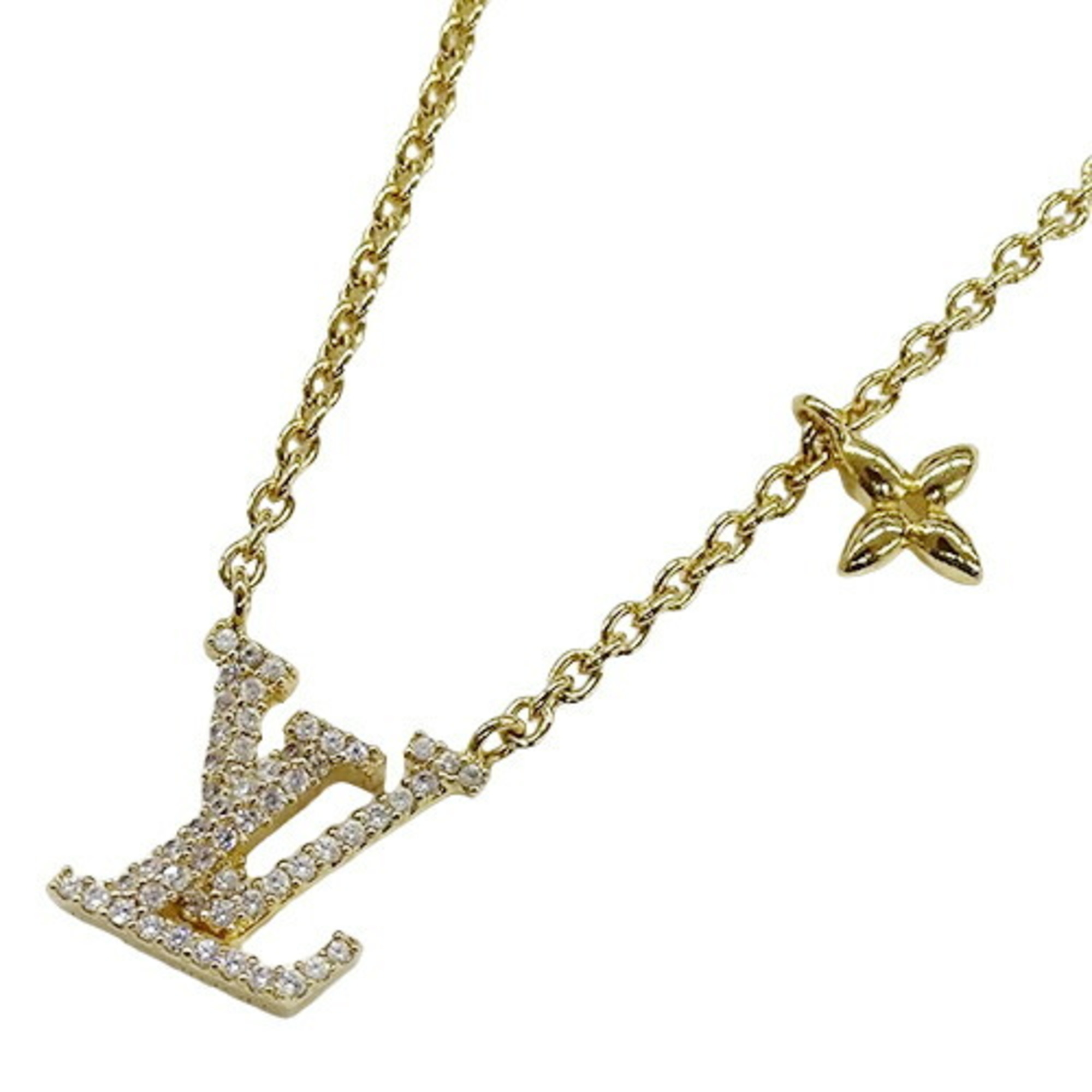 LOUIS VUITTON Necklace for Women, Metal Strass, LV Iconic Gold M00596 VA2284