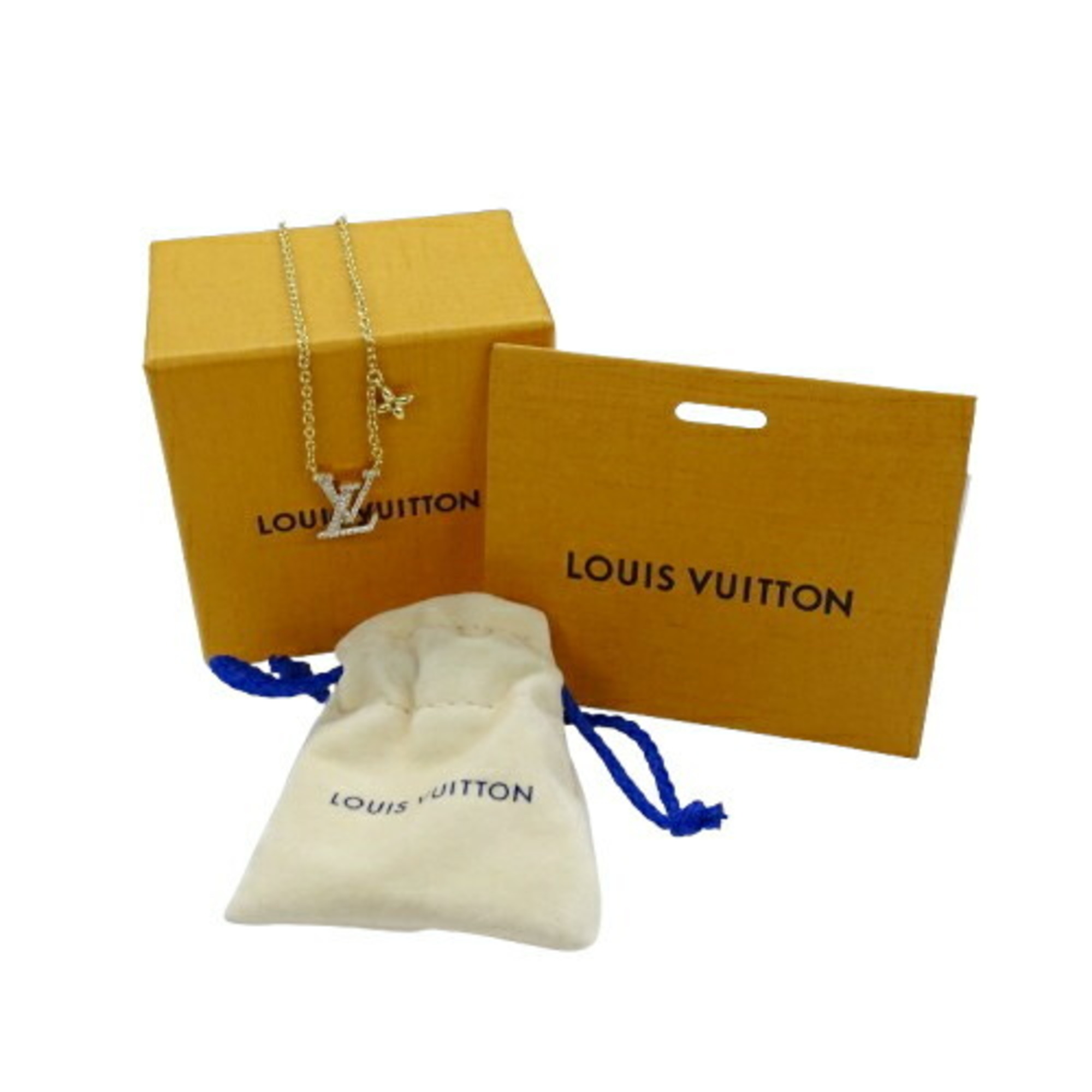 LOUIS VUITTON Necklace for Women, Metal Strass, LV Iconic Gold M00596 VA2284