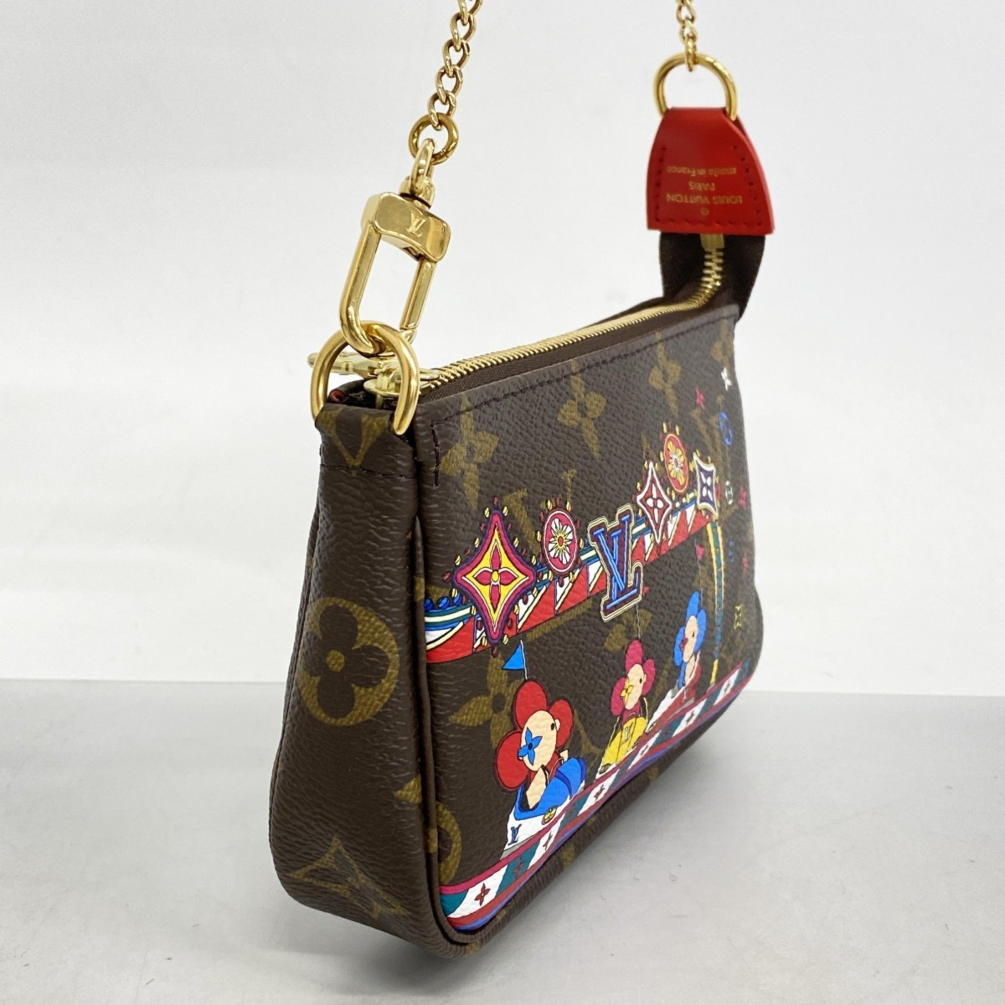 Louis Vuitton Pouch Monogram Go-Kart Pochette Accessoires M69976 Brown Vivienne Ladies