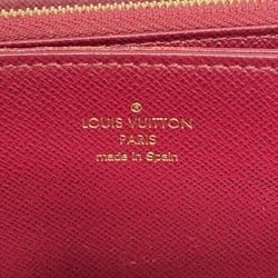 Louis Vuitton Long Wallet Monogram Zippy M41895 Brown Fuchsia Women's