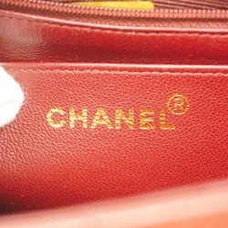 Chanel Shoulder Bag Matelasse Lambskin Bordeaux Women's