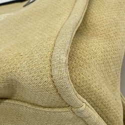 Chanel Tote Bag Deauville Canvas Beige Women's