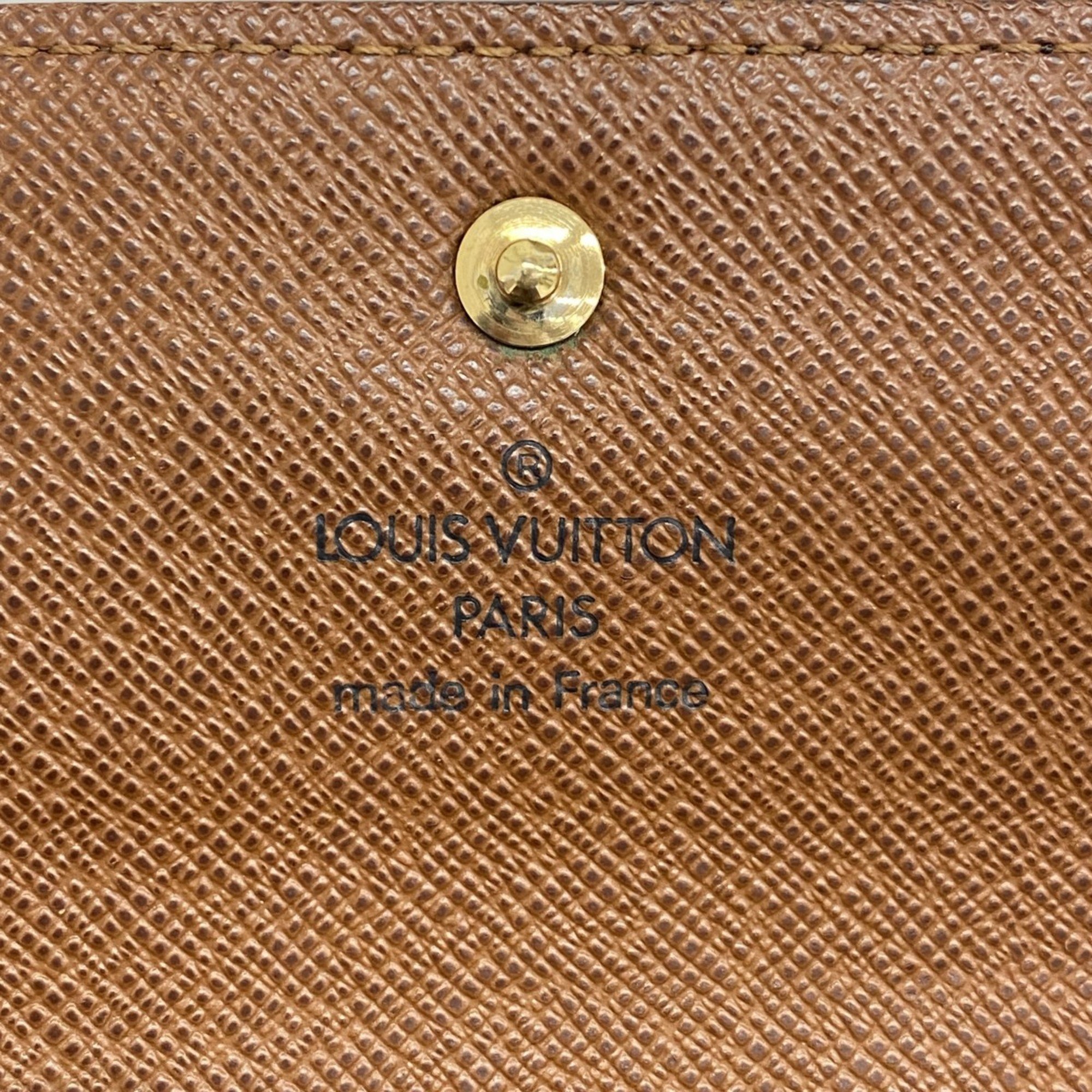 Louis Vuitton Tri-fold Wallet Monogram Porte Tresor Etui Papier M61202 Brown Men's Women's