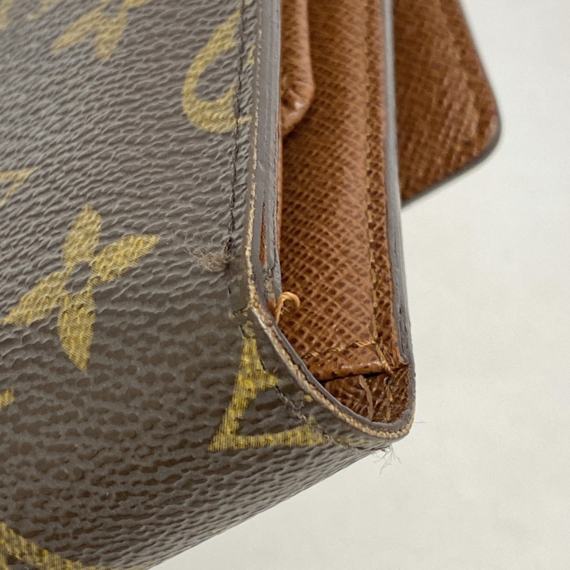 Louis Vuitton Tri-fold Wallet Monogram Porte Tresor Etui Papier M61202 Brown Men's Women's