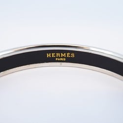 Hermes Bangle, Enamel PM, Metal, Cloisonne, Silver, Blue, Women's