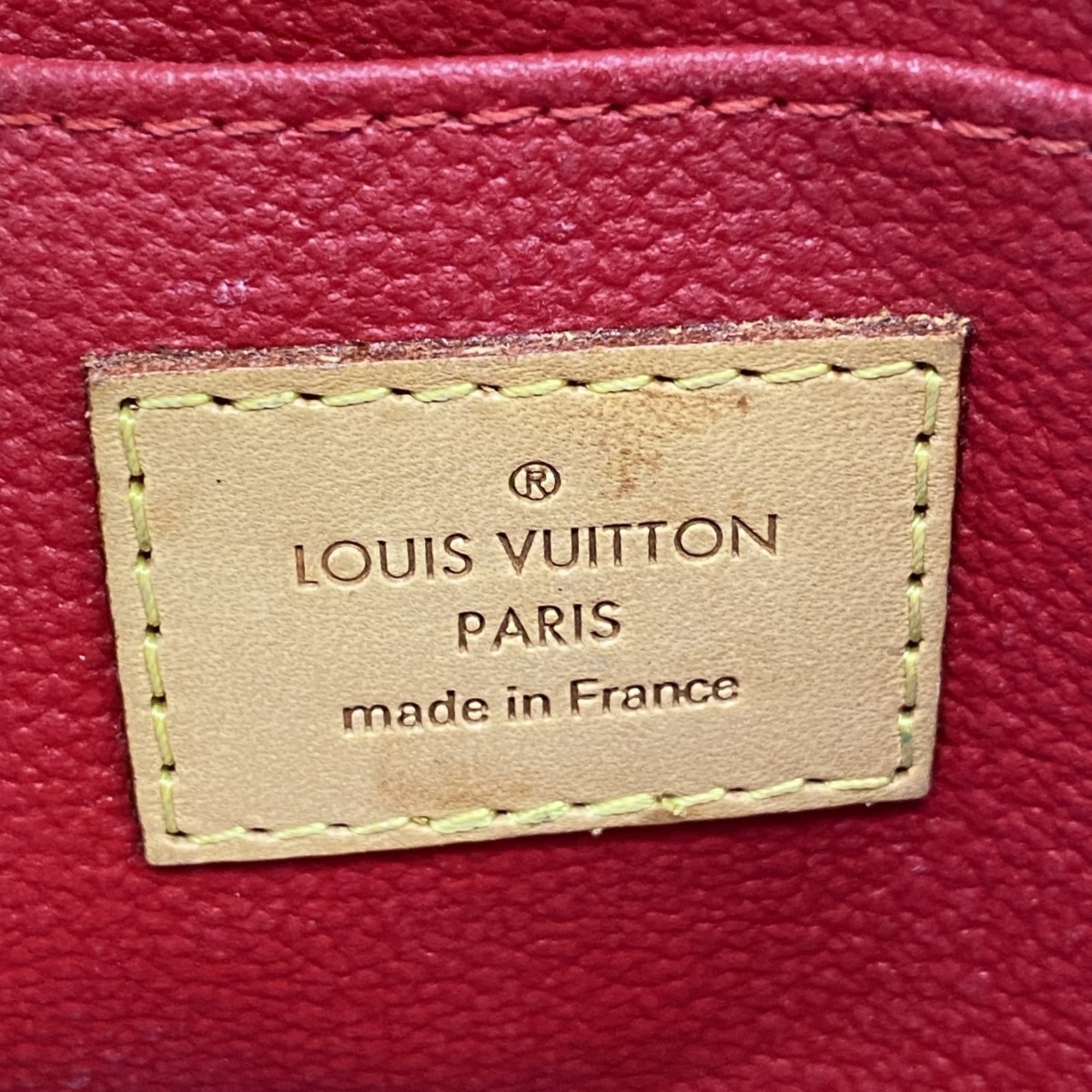 Louis Vuitton Pouch Vernis Pochette Tick M91496 Pomme d'Amour Ladies