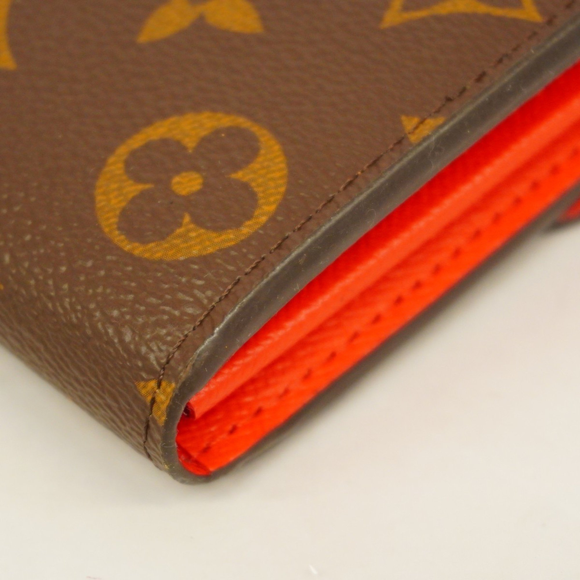 Louis Vuitton Long Wallet Monogram Portefeuille Sarah M62236 Brown Coquelicot Ladies