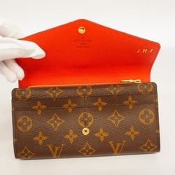 Louis Vuitton Long Wallet Monogram Portefeuille Sarah M62236 Brown Coquelicot Ladies