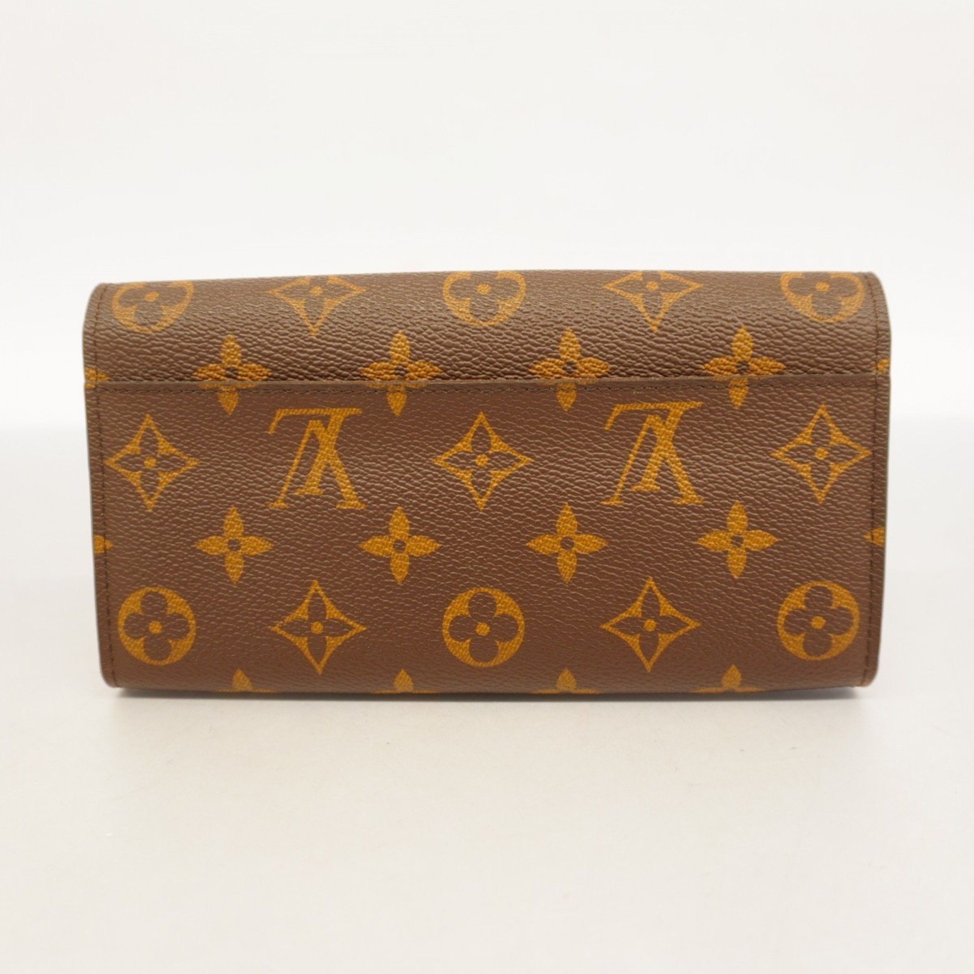 Louis Vuitton Long Wallet Monogram Portefeuille Sarah M62236 Brown Coquelicot Ladies