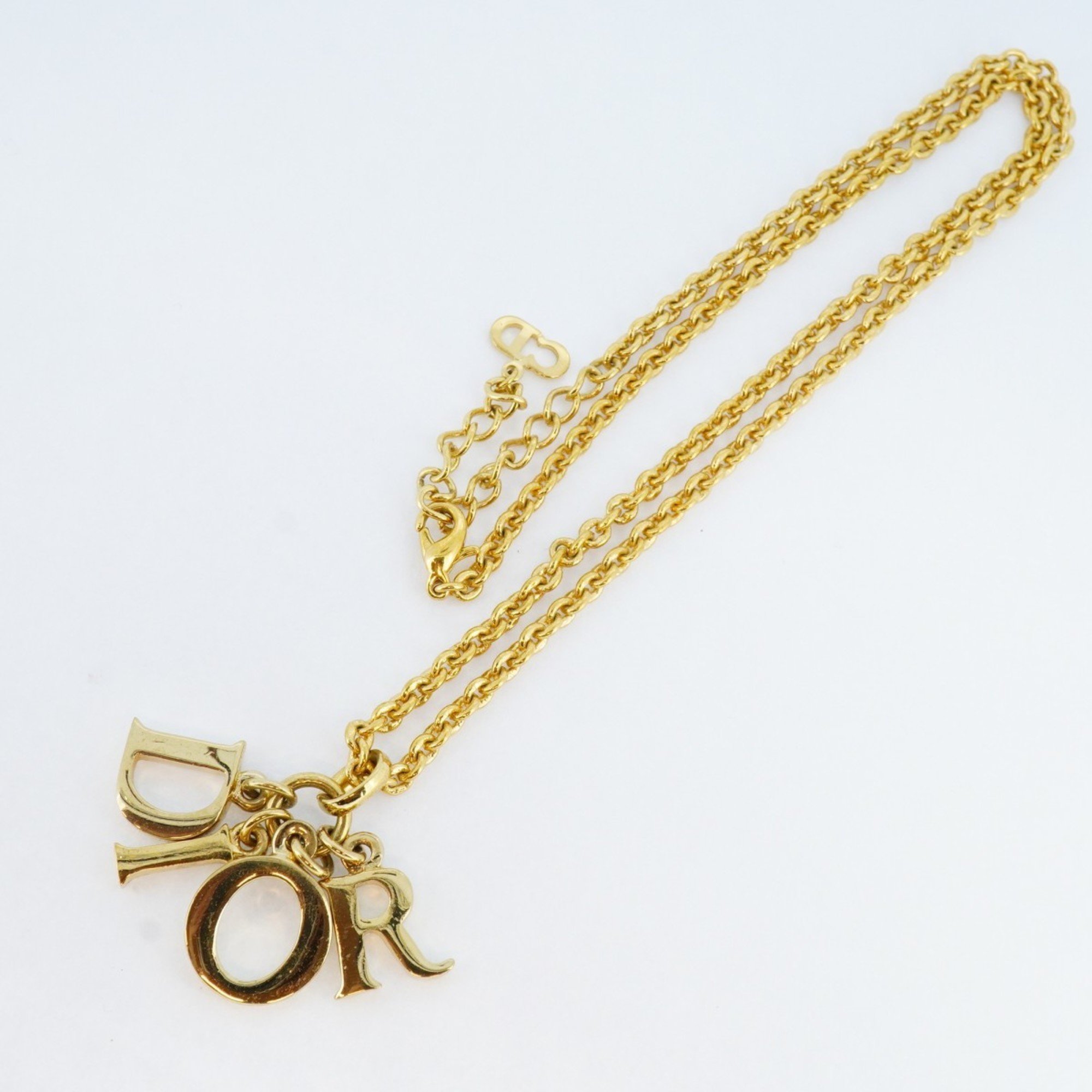 Christian Dior Necklace GP Plated Gold Ladies