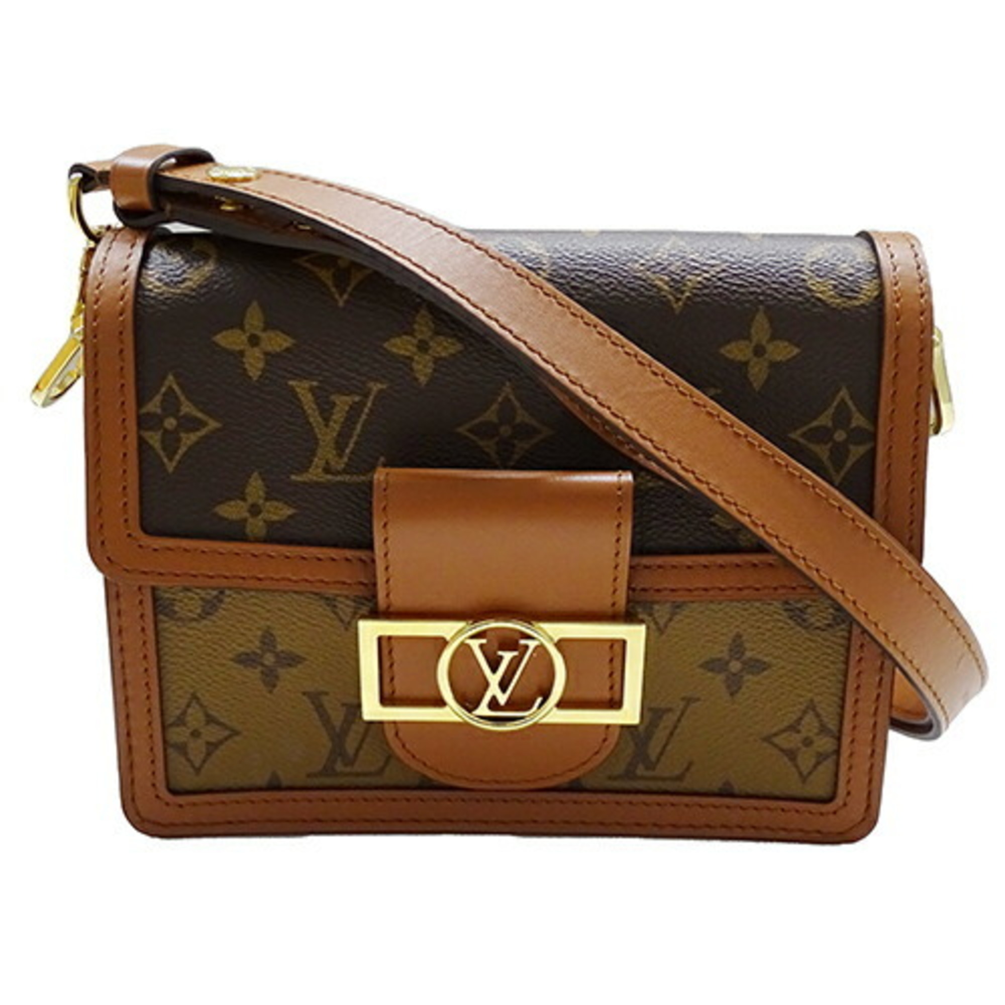 Louis Vuitton LOUIS VUITTON Bag Monogram Reverse Ladies Shoulder Dauphine MINI M45959 IC Chip