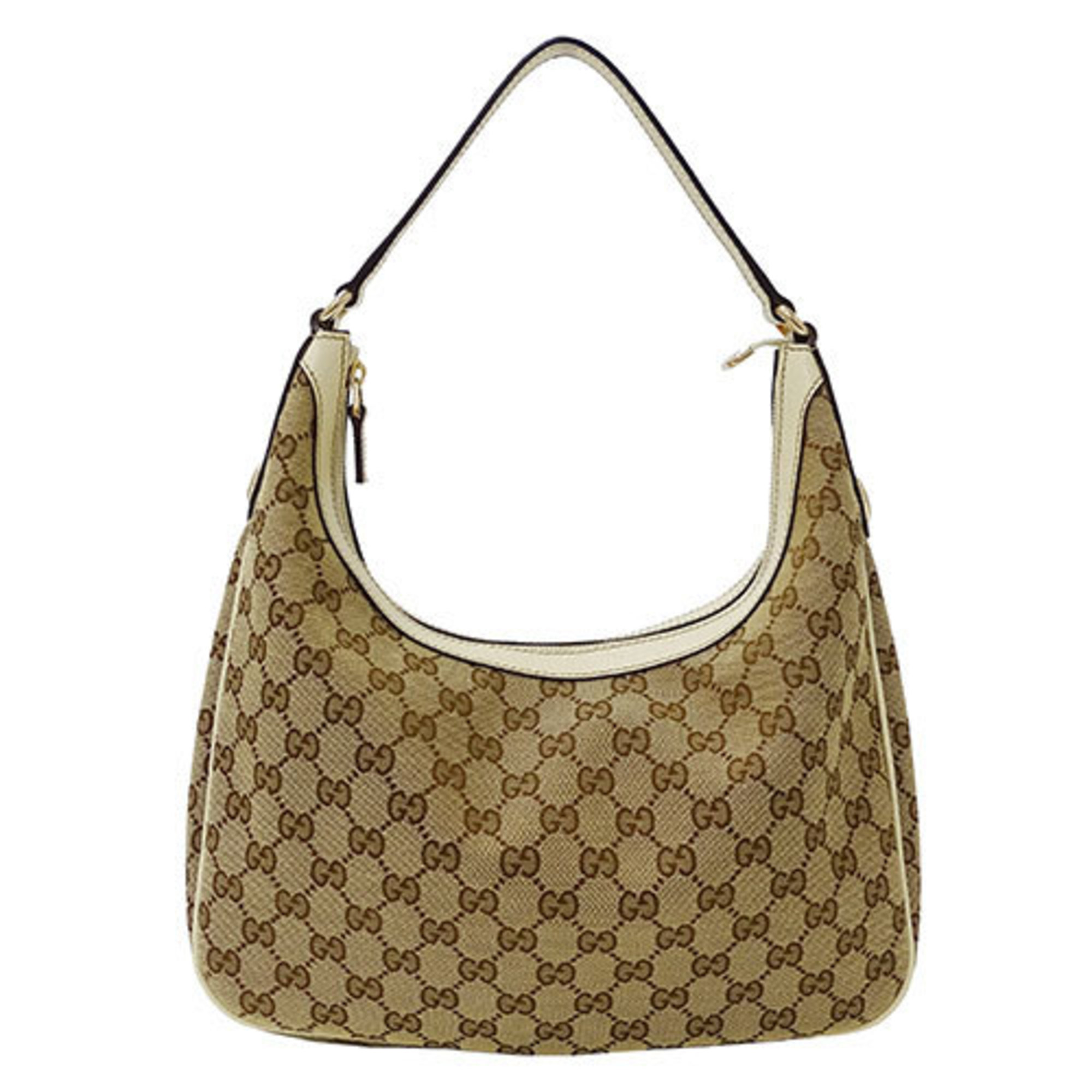 GUCCI Bag Women's Shoulder GG Canvas Beige Ivory 153010 Outing