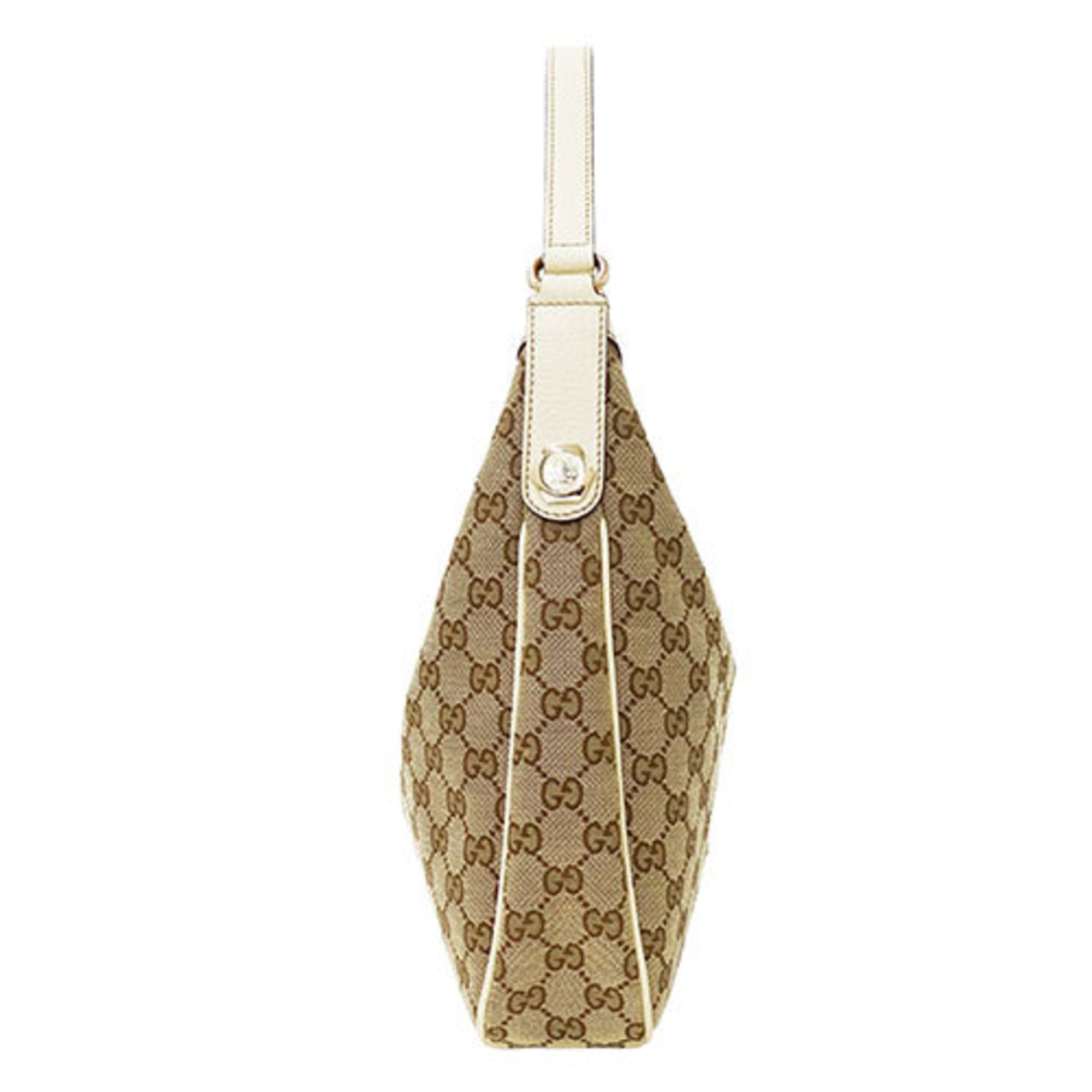 GUCCI Bag Women's Shoulder GG Canvas Beige Ivory 153010 Outing