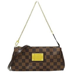 Louis Vuitton Damier Bag Women's Handbag Shoulder 2way Hand Pouch Eva N52213 Brown Chain