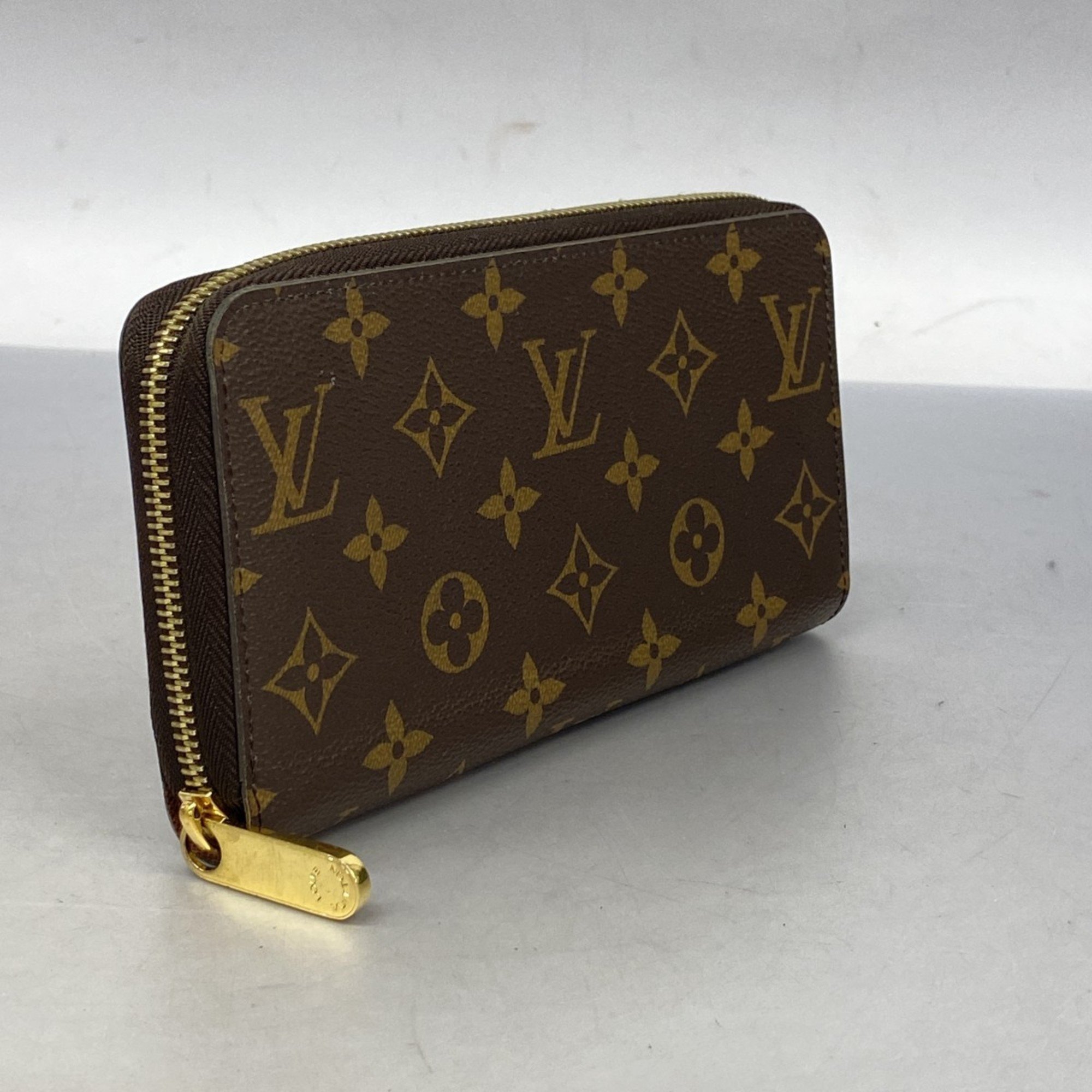 Louis Vuitton Long Wallet Monogram Zippy M42616 Brown Men's Women's