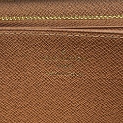 Louis Vuitton Long Wallet Monogram Zippy M42616 Brown Men's Women's