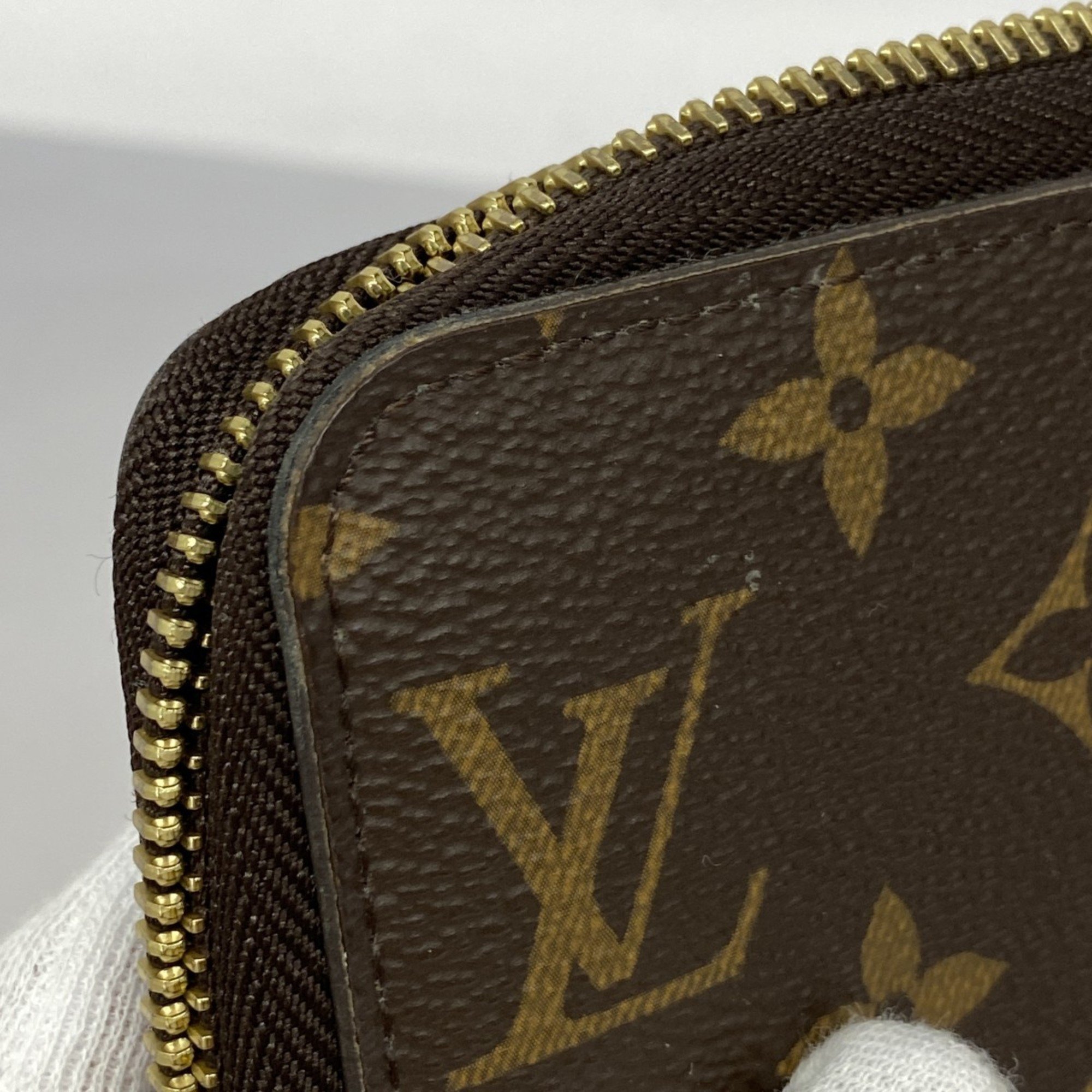 Louis Vuitton Long Wallet Monogram Zippy M42616 Brown Men's Women's