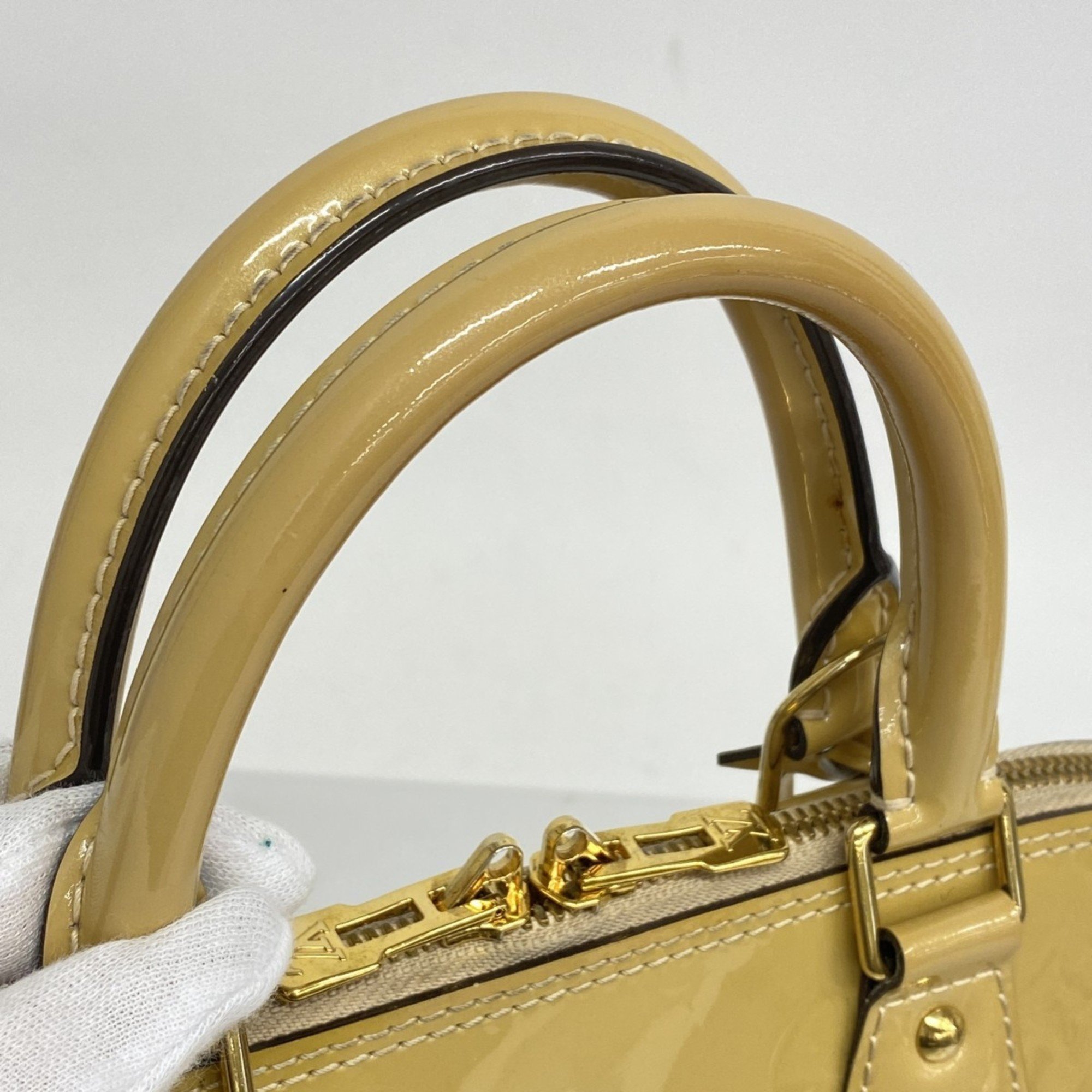 Louis Vuitton Handbag Vernis Alma PM M90170 Dune Ladies