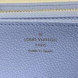 Louis Vuitton Long Wallet Monogram Empreinte Zippy M83308 Latte White Candy Blue Ladies