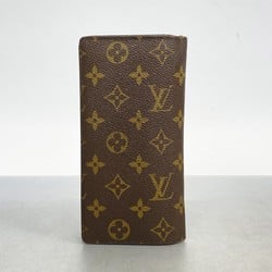 Louis Vuitton Long Wallet Monogram Portefeuille Brazza M66540 Brown Men's