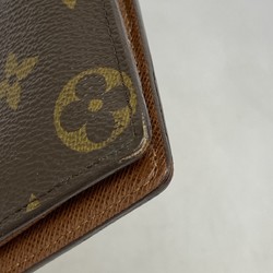 Louis Vuitton Long Wallet Monogram Portefeuille Brazza M66540 Brown Men's