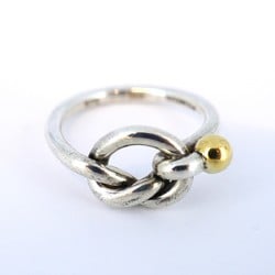 Tiffany Ring Love Knot K18YG Yellow Gold Silver 925 Size 9 Ladies