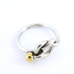 Tiffany Ring Love Knot K18YG Yellow Gold Silver 925 Size 9 Ladies