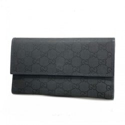 Gucci Tri-fold Long Wallet GG Nylon 257303 Black Men's Women's