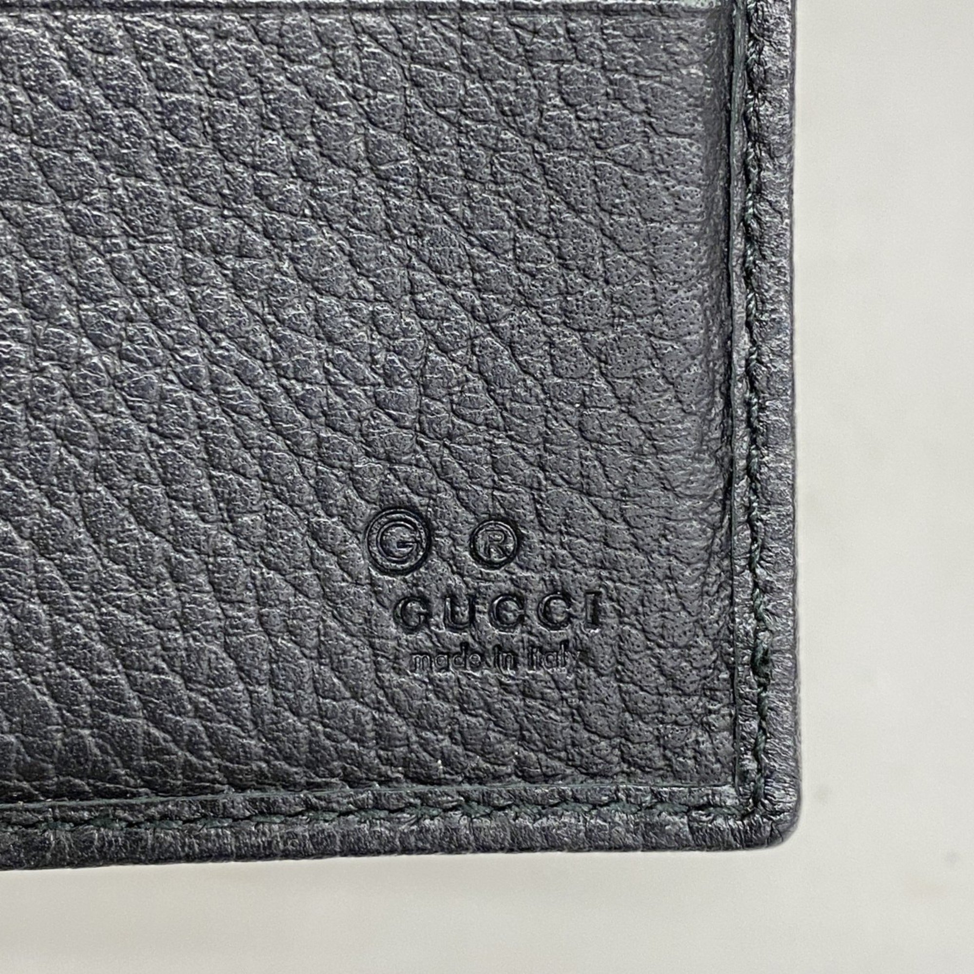 Gucci Tri-fold Long Wallet GG Nylon 257303 Black Men's Women's