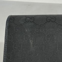 Gucci Tri-fold Long Wallet GG Nylon 257303 Black Men's Women's