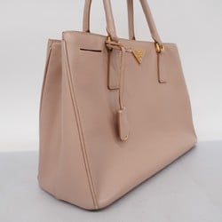 Prada handbag saffiano leather pink beige ladies