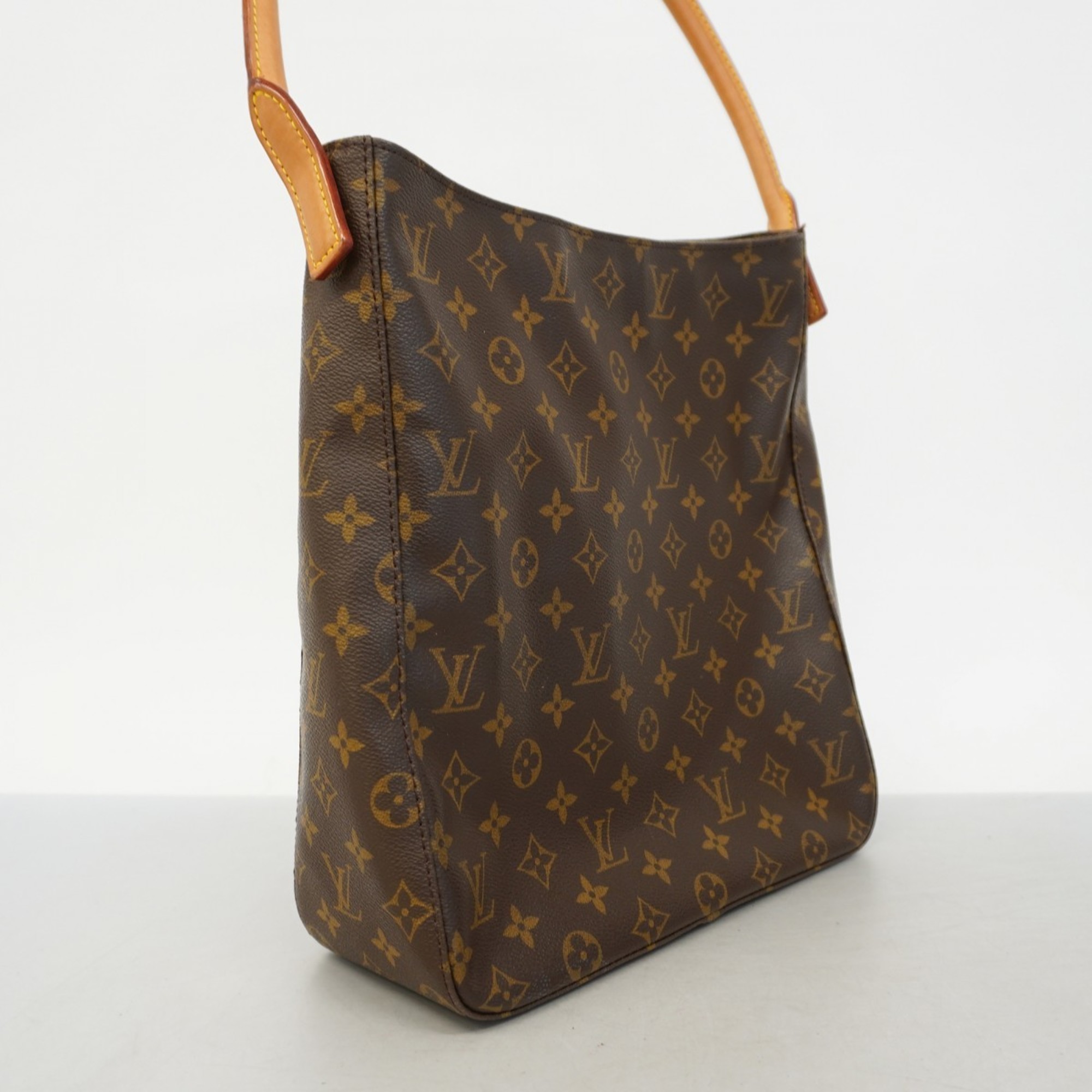 Louis Vuitton Shoulder Bag Monogram Looping GM M51145 Brown Ladies