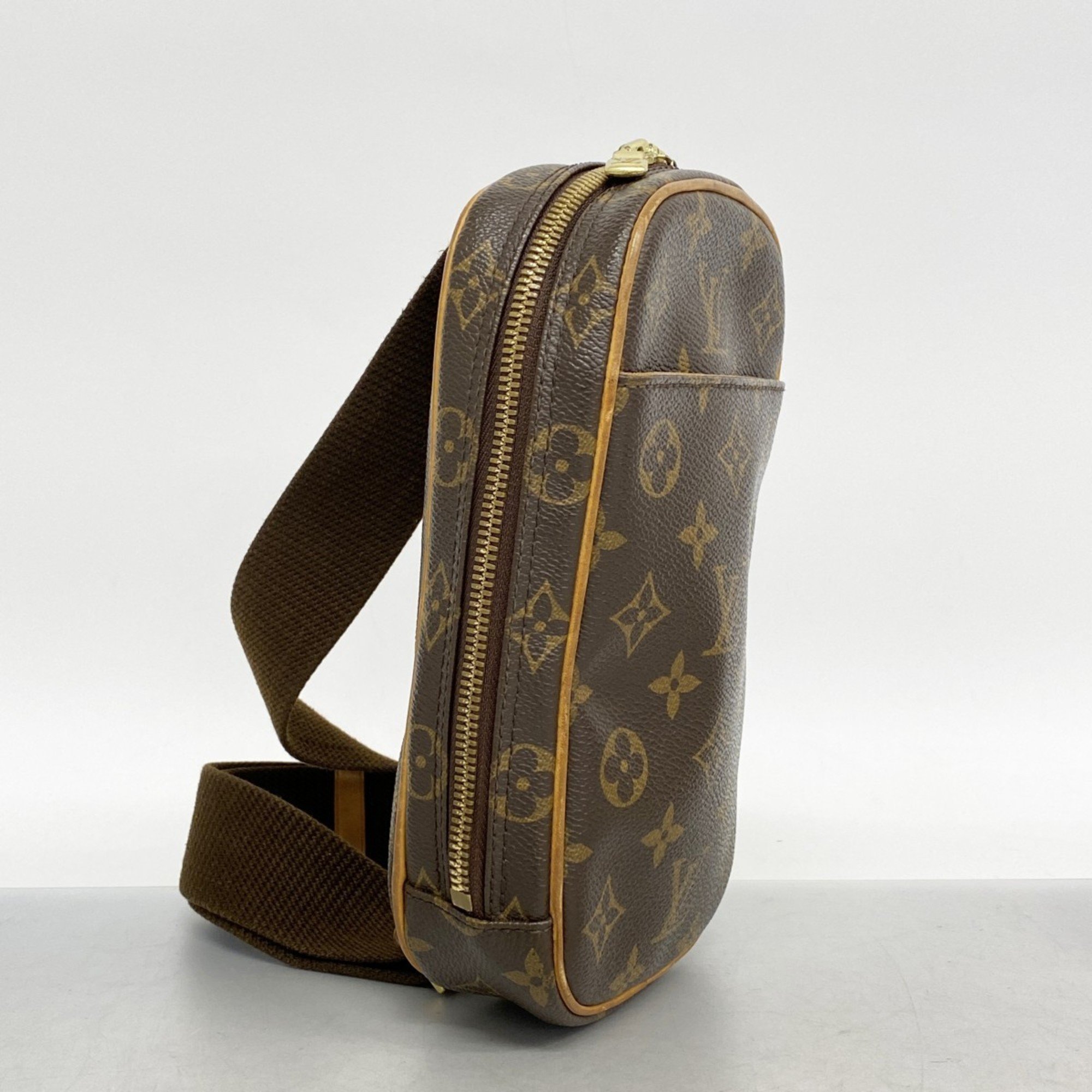 Louis Vuitton Body Bag Monogram Pochette Ganjou M51870 Brown Men's Women's