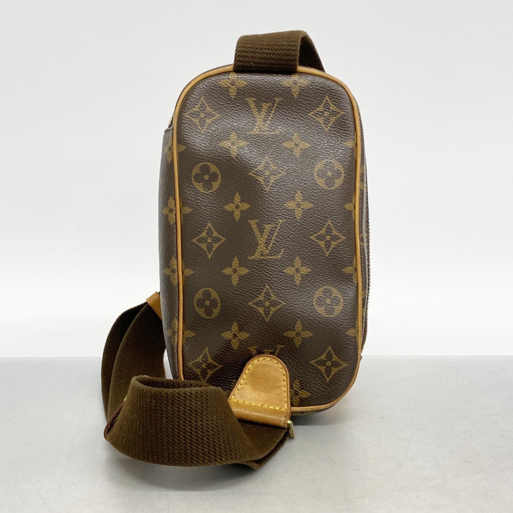 Louis Vuitton Body Bag Monogram Pochette Ganjou M51870 Brown Men's Women's