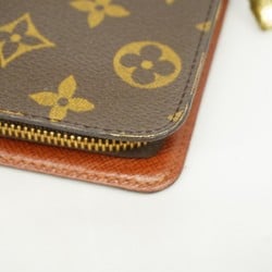 Louis Vuitton Long Wallet Monogram Porto Mone Zip M61727 Brown Women's