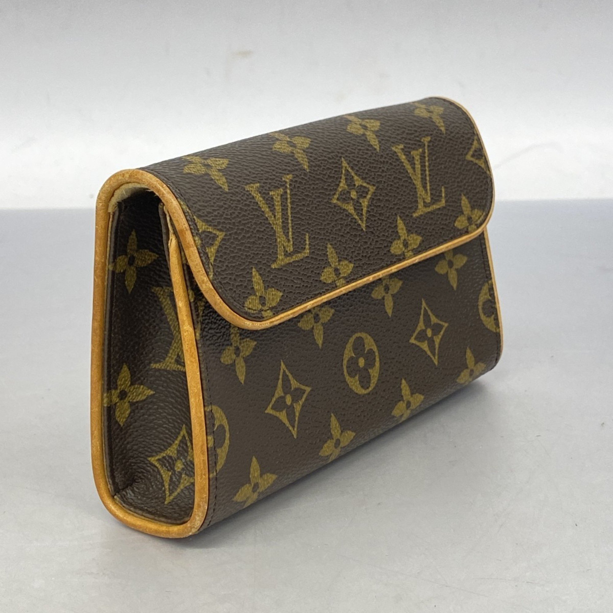 Louis Vuitton Pochette Monogram Florentine M51855 Brown Ladies