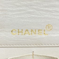 Chanel Shoulder Bag Matelasse Lambskin White Women's