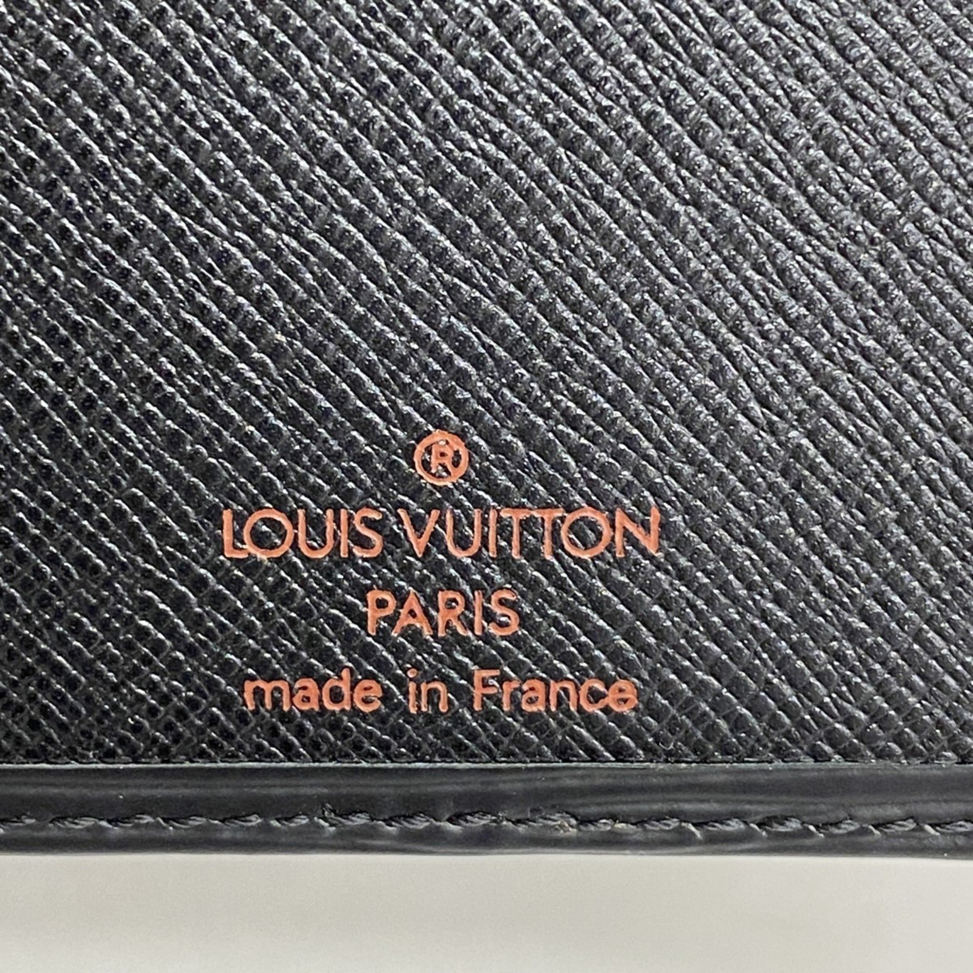 Louis Vuitton Long Wallet Epi Porte Carte Credit M63212 Noir Men's Women's