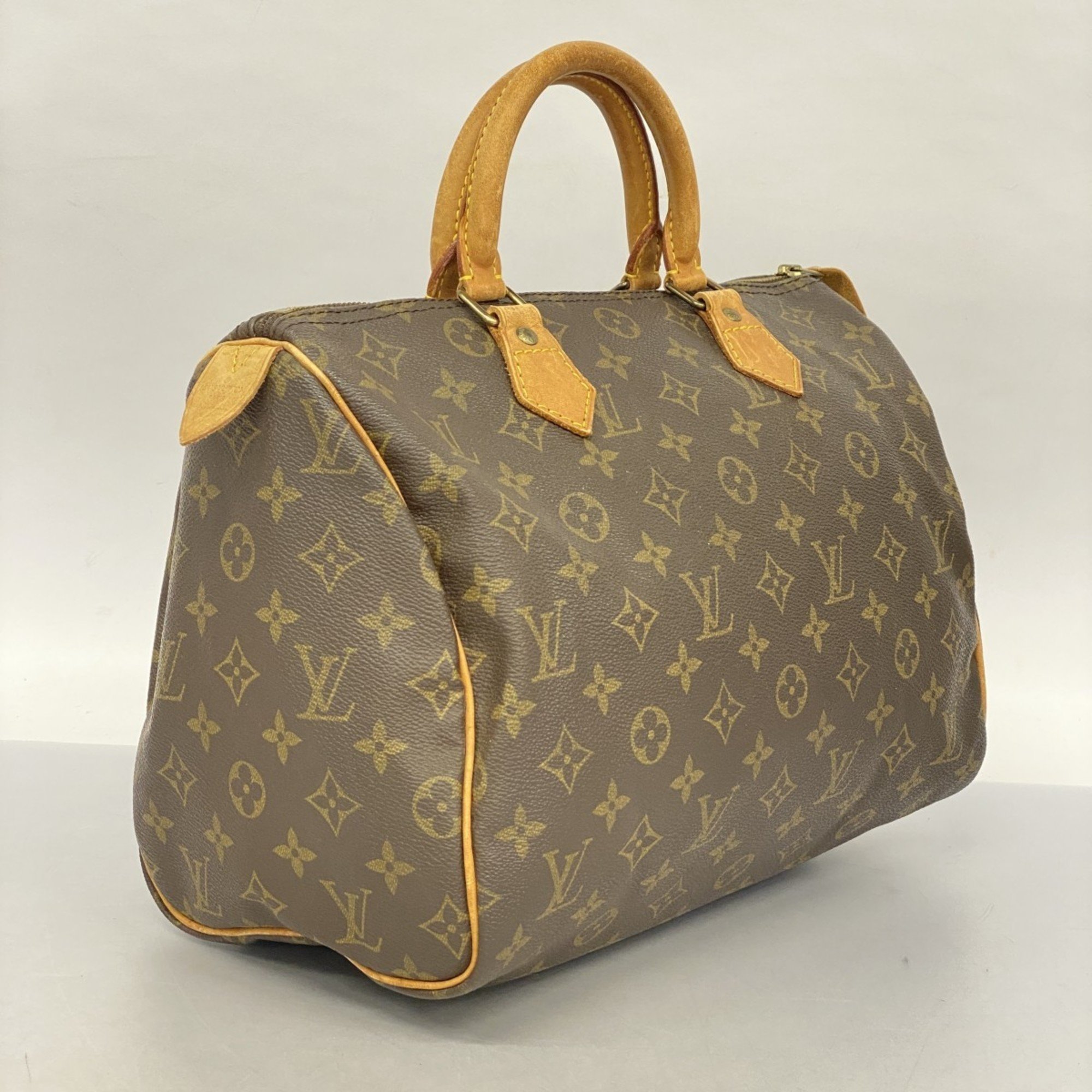 Louis Vuitton Handbag Monogram Speedy 30 M41108 Brown Ladies