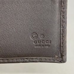 Gucci Tri-fold Long Wallet Guccissima 257303 Leather Brown Champagne Men's Women's