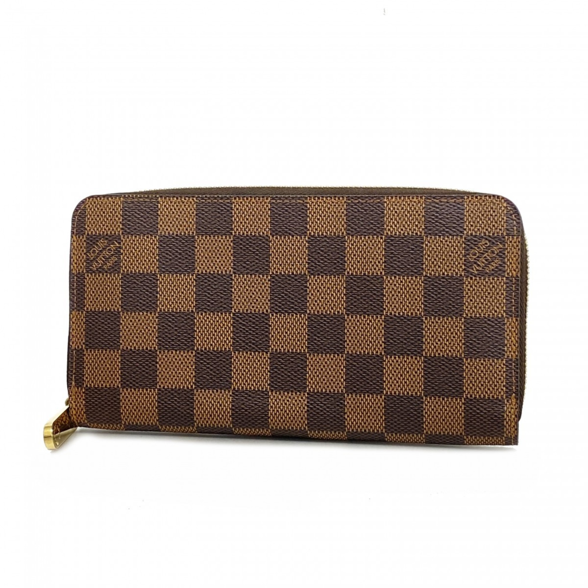 Louis Vuitton Long Wallet Damier Zippy N60015 Ebene Men's Women's