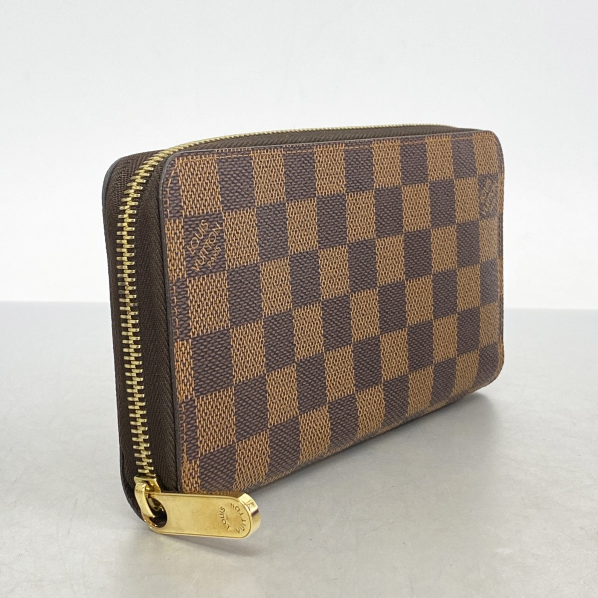 Louis Vuitton Long Wallet Damier Zippy N60015 Ebene Men's Women's