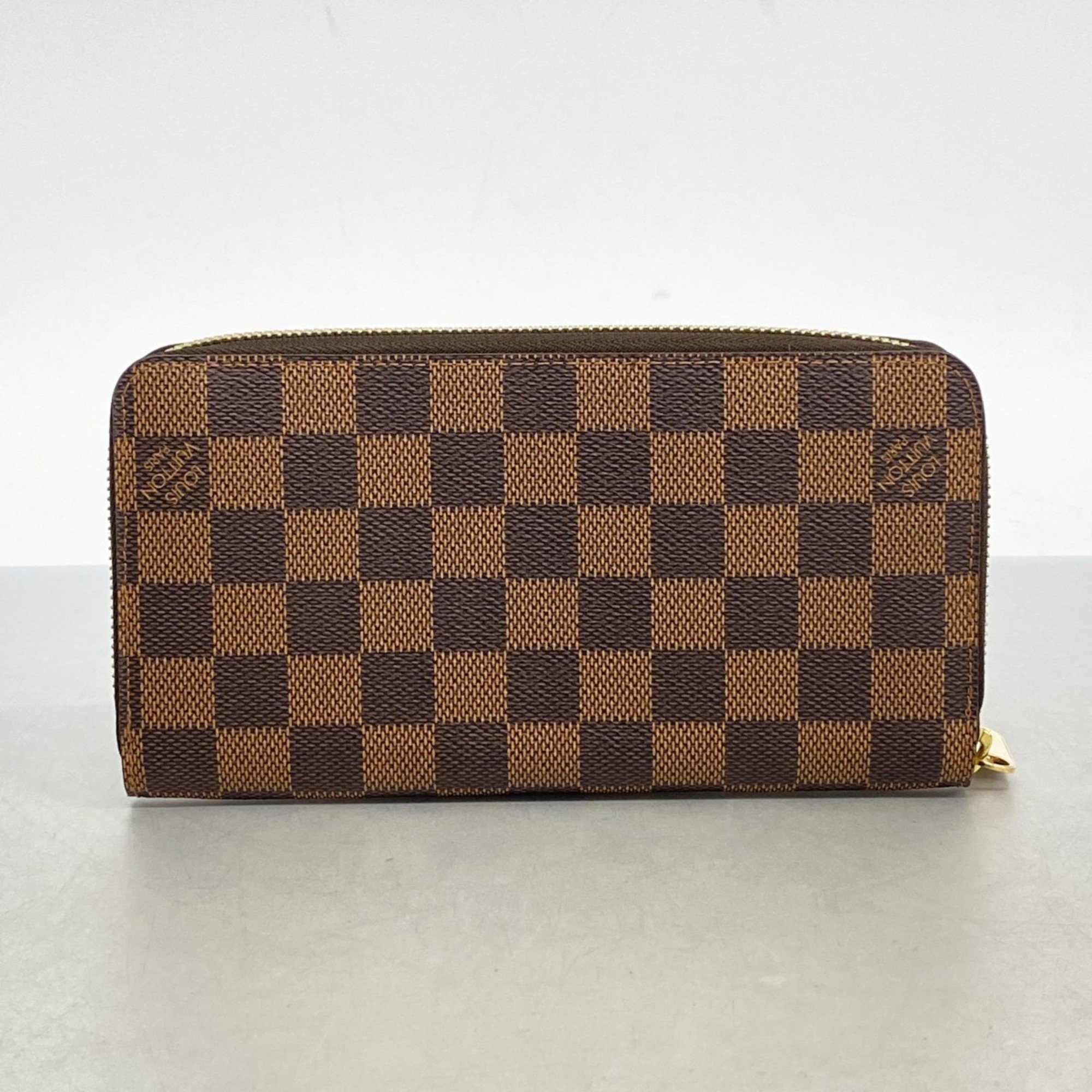 Louis Vuitton Long Wallet Damier Zippy N60015 Ebene Men's Women's