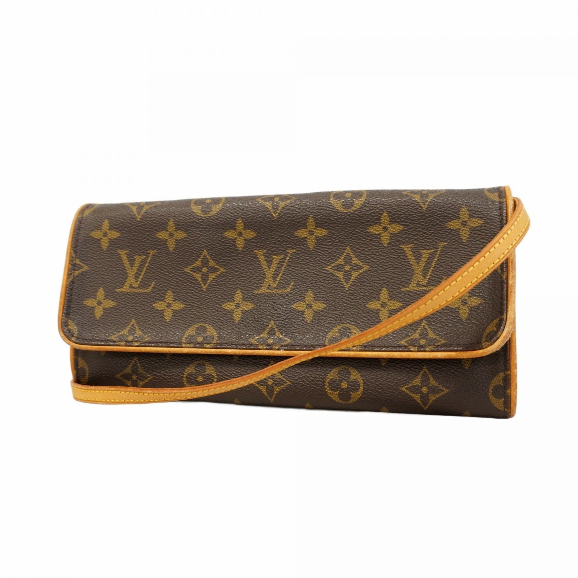 Louis Vuitton Shoulder Bag Monogram Pochette Twin GM M51852 Brown Women's