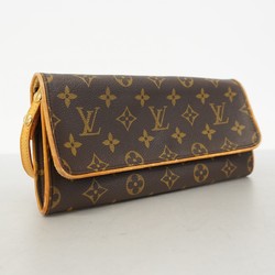 Louis Vuitton Shoulder Bag Monogram Pochette Twin GM M51852 Brown Women's